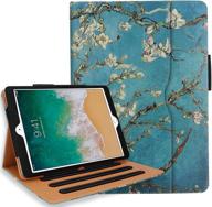 ipad 8th generation case with pencil holder - multi-angle stand, hand strap, auto sleep/wake (pear flower) - ideal for ipad 10.2 case 2020 logo