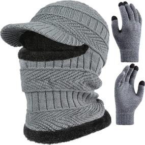 img 4 attached to WILKER Balaclava Anti Slip Mittens Thermal