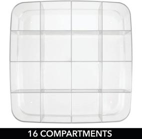 img 3 attached to mDesign Clear Plastic Drawer Organizer for Closet, Dresser, Bedroom, Bathroom, Entryway, Office - 16 Sections to Store Belts, Ties, Socks, Watches