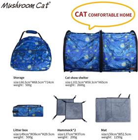 img 3 attached to 🍄 MushroomCat Portable 2 in 1 Double Pet Kennel/Shelter: Ultimate Cat Carrier and House with Small Travel Lite-Box Solution for Cats