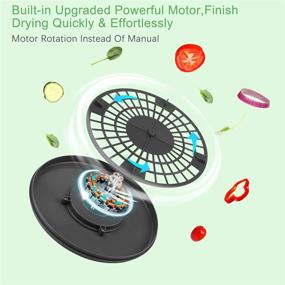 img 3 attached to SEDISON Electric Salad Spinner: USB Rechargeable, Compact Salad Cleaner and Dryer with BPA Free Bowl - Large Capacity Fruit & Vegetable Strainer Spinner (Black)