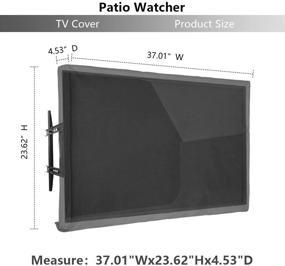 img 3 attached to 📺 Protect Your Outdoor TV with Patio Watcher 40"-42" TV Cover: Weatherproof, Dustproof, & Grey Bottom Cover Included