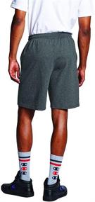 img 1 attached to Champion Men's Graphic Jersey Shorts, 9-Inch Length, with C Logo
