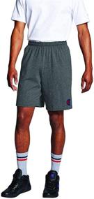 img 2 attached to Champion Men's Graphic Jersey Shorts, 9-Inch Length, with C Logo