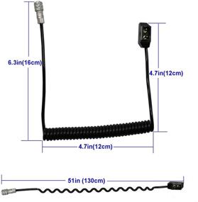 img 1 attached to COMeap BMPCC 4K D-Tap к Weipu SF6 2 Pin кабель питания для Blackmagic Pocket Cinema Camera - Совместим с батареей Gold Mount V Mount