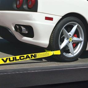 img 1 attached to 🚗 VULCAN Car Rim Tie-Down System with Ratchets - 2 inch x 144 inch, 4-Pack - Classic Yellow - 3,300 lbs Safe Working Load