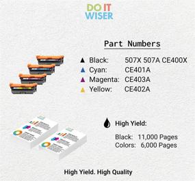 img 3 attached to 🖨️ Do it Wiser HP 507X 507A CE400X CE400A Remanufactured Printer Toner Cartridge Replacement - Compatible with HP Laserjet Enterprise M551n M551dn M551xh M570dw M570dn M575c M575dn M575f (Black)