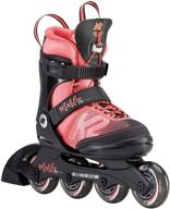 🌟 top-rated k2 skate youth marlee pro inline skates in black/coral - a must-have! logo