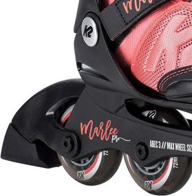 img 3 attached to 🌟 Top-Rated K2 Skate Youth Marlee Pro Inline Skates in Black/Coral - A Must-Have!