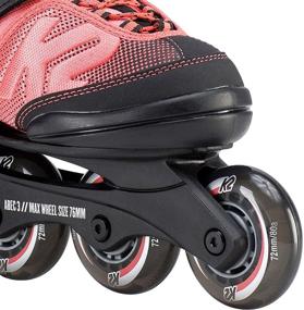 img 2 attached to 🌟 Top-Rated K2 Skate Youth Marlee Pro Inline Skates in Black/Coral - A Must-Have!