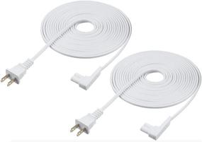 img 4 attached to 🔌 Vebner 16-Foot 2-Pack Power Cord for Sonos One, Sonos One SL, Play-1 Speakers - Extra Long & White Power Plug Cable