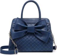 scarleton quilted satchel handbag for women, shoulder bag, purses & tote bag - h1048 logo
