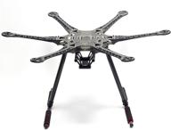 🚁 ultimate fpvdrone s550 hexacopter frame kit: 6-axis drone flame with carbon fiber landing gear logo