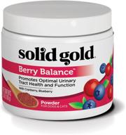 berry balance supplement powder for urinary tract health with cranberries &amp; blueberries, ideal for dogs &amp; cats - enhanced with solid gold logo