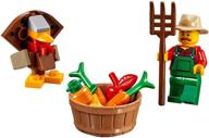 lego exclusive minifigure pitchfork vegetables logo