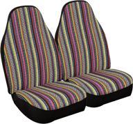 🌈 allison 67-2216: vibrant multi-color prairie stripe bucket seat cover - pair for universal fit logo