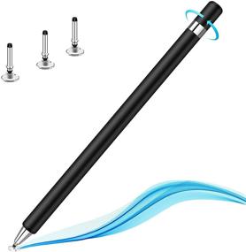 img 4 attached to Rotatable Touch Screen Pen Disc Stylus for Touch Screens - Granarbol Universal Stylus for iPad, iPhone, Tablets, Samsung, Kindle & All Touch Devices - Includes 3 Replacement Tips