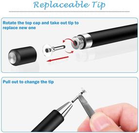 img 2 attached to Rotatable Touch Screen Pen Disc Stylus for Touch Screens - Granarbol Universal Stylus for iPad, iPhone, Tablets, Samsung, Kindle & All Touch Devices - Includes 3 Replacement Tips