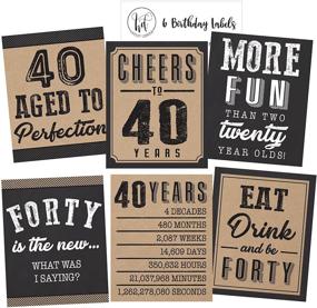 img 3 attached to 40th Birthday Wine and Beer Bottle Labels Stickers: Vintage Funny Milestone Gifts for Him, Cheers to 40 Years! Perfect Party Decorations for Men, Husband, and More