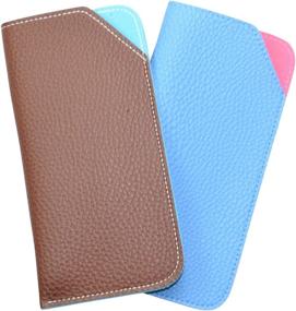 img 4 attached to Eyeglass Cases Women Ostrich Leather Men's Accessories in Sunglasses & Eyewear Accessories