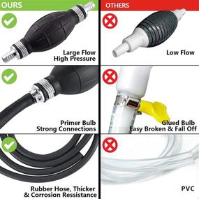 img 2 attached to Сборка топливной линии: 5/16'' 8мм резиновый шланг с баллоном для подачи бензина для внешних морских лодочных моторов - черный.