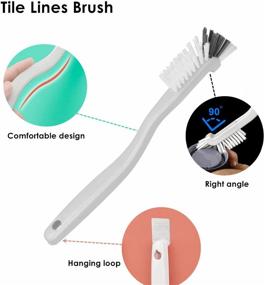 img 3 attached to 🧽 Efficient JIANYI Kitchen Scrub Brush: Ideal for Deep Cleaning Sink, Pot, Pan, Tiles, and Bathroom with Stiff Bristles and Right Angle Design