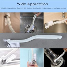 img 2 attached to 🧽 Efficient JIANYI Kitchen Scrub Brush: Ideal for Deep Cleaning Sink, Pot, Pan, Tiles, and Bathroom with Stiff Bristles and Right Angle Design