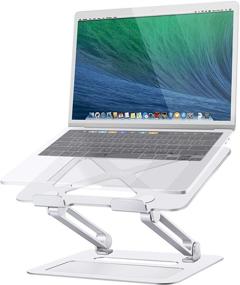 img 4 attached to 💻 TRUNIUM Laptop Stand - Adjustable Ergonomic Aluminum Holder for Desk - Suitable for 10-15.6 Inches MacBook, Lenovo, HP, Dell, Samsung, and More Laptops - Silver