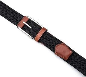 img 1 attached to Junior TEVIKOL Elastic Stretch Braided Men's Accessories and Belts