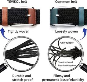 img 2 attached to Junior TEVIKOL Elastic Stretch Braided Men's Accessories and Belts