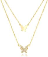 🎁 thehorae layering long necklace: exquisite 14k gold plated chain handmade jewelry for women and girls, perfect gift for her logo