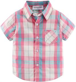 img 4 attached to Cute Summer Dress Shirts for Little Boys: Mud Kingdom Short Sleeve Collection