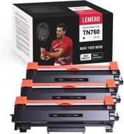 🖨️ lemero high yield tn760 tn730 toner cartridge replacement for brother mfc-l2710dw mfc-l2750dw hl-l2370dw hl-l2395dw hl-l2350dw dcp-l2550dw (3-pack, black) logo