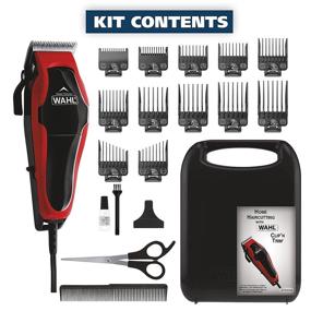 img 3 attached to Wahl Clipper Clip 'n Trim 2-In-1 комплект для стрижки волос с встроенным подъемным триммером для бороды: идеальное решение для ухода за волосами с самозатачивающимися лезвиями, мощным двигателем и 20 прецизионными насадками для гладкой стрижки - модель 79900-1501.