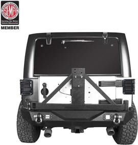 img 3 attached to Hooke Road Euro Style Rear Taillight Covers for 2007-2018 Jeep Wrangler JK - Pair with Black Light Guards