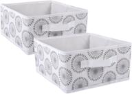 📦 dii non woven polyester storage bin - starburst gray (2 pack), 11x11x5.5-inch logo