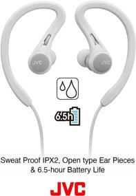 img 1 attached to 🎧 JVC HA-EC25WB Беспроводные спортивные наушники - Bluetooth вкладыши в ухо с функцией вращения и скольжения - защита от пота IPX2, аккумулятор на 6,5 часов, микрофон и пульт дистанционного управления (черный)