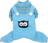 charming owl blue animal overalls dog pajamas: comfy and adorable! логотип