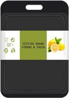 🔪 professional kitchen cutting board: 14x9.5 inch, thick & non porous board with juice grooves, easy grip handle, bpa free - dishwasher safe! logo