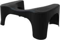 💩 squatty potty curve lightweight toilet stool: sleek, modern design, black, 7-inch logo