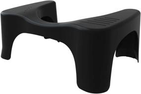 img 4 attached to 💩 Squatty Potty Curve Lightweight Toilet Stool: Sleek, Modern Design, Black, 7-inch