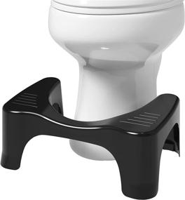 img 3 attached to 💩 Squatty Potty Curve Lightweight Toilet Stool: Sleek, Modern Design, Black, 7-inch