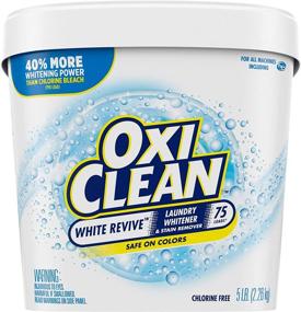 img 4 attached to 🍃 Revive Laundry Whitener + Stain Remover: OxiClean White, 5 lb - Pack of 1