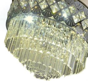 img 1 attached to 💎 Luxury Chandelier Fan with Light and Remote Control - A Million 42 Crystal Ceiling Fan. Retractable Blades, 3 Speeds, 3 Color Change Lighting Fixture. Includes LED Kit in Silver.