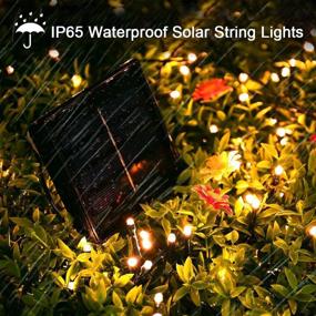 img 3 attached to 🌞 Solar Christmas Lights - 72ft 200 LED 8 Modes Waterproof Fairy String Lights for Tree, Garden, Wedding, Party, Holiday Decoration - Warm White