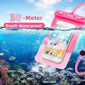 img 3 attached to Waterproof Float Phone Pouch With Neck Trap And Armband