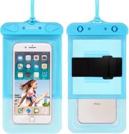 waterproof float phone pouch with neck trap and armband logo