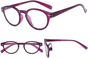 img 3 attached to Stylish GUD Reading Glasses: Oval Round Readers for Women, 4 Pairs of Reading Eyeglasses