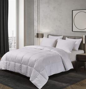 img 2 attached to 🛏️ Premium Blue Ridge Home Fashions Naples Cotton Hungarian White Goose Down Comforter - Full/Queen: 700 Thread Count Luxury