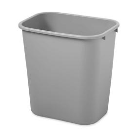 img 2 attached to 🗑️ Rubbermaid Commercial Products Gray Plastic Resin Deskside Waste Basket